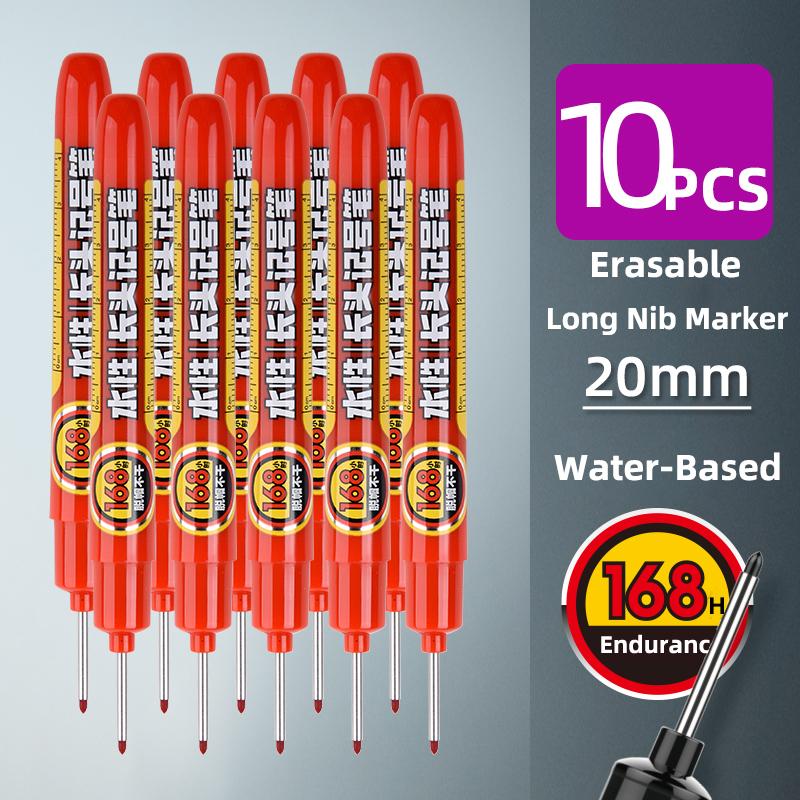 

6/10Pcs 20mm Long Head Marker Pens Erasable Bathroom Carpentry Ceramic Woodworking Decoration Quick Drying Oil