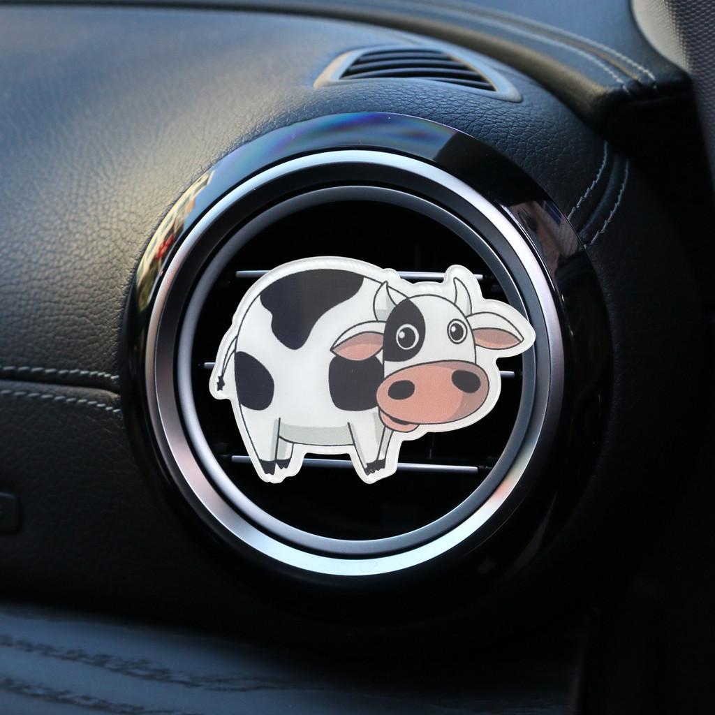 

Cow Modern Acrylic Car Vent Air Freshener Clip Metal Perfume Holder Decoration StyleA