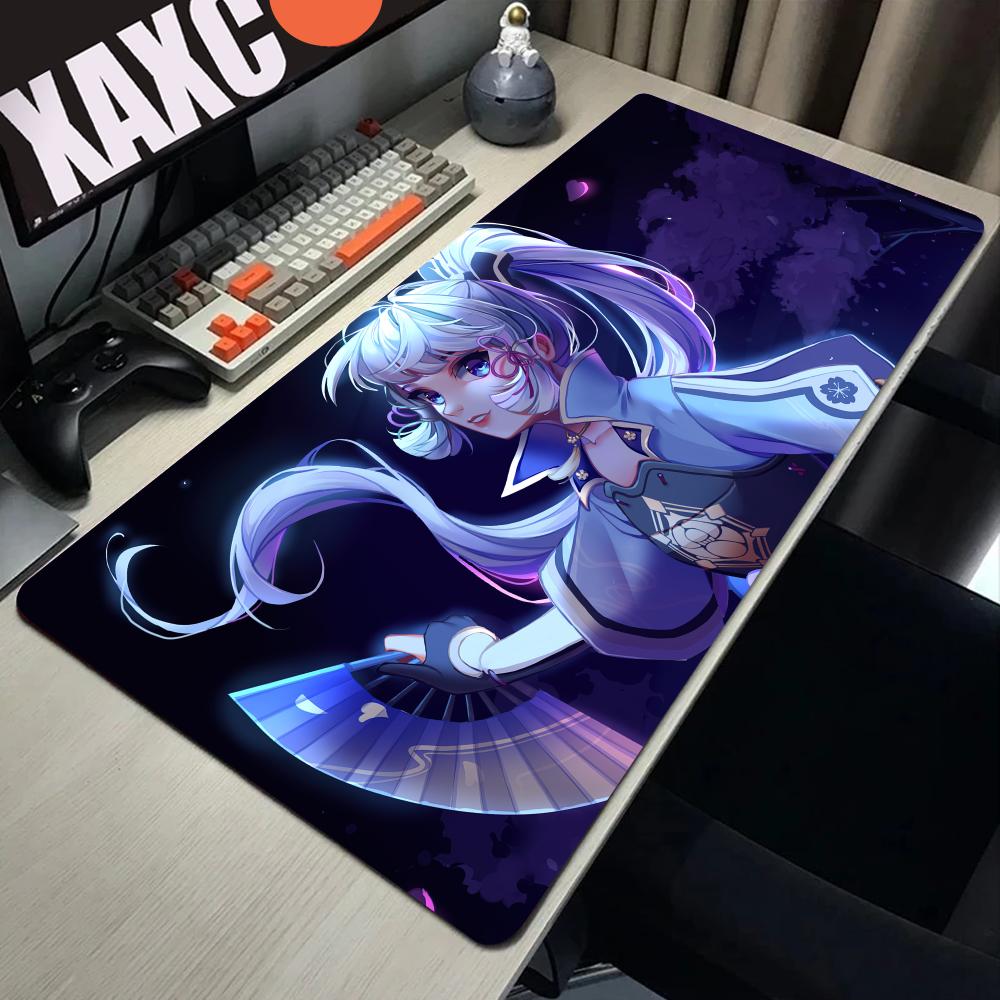 Kamisato Ayaka Mouse Pad Genshin Impact Mousepad Genshin Keyboard Pad Ayaka Padding Computer Pad PC Gaming Accessories Desk Mat