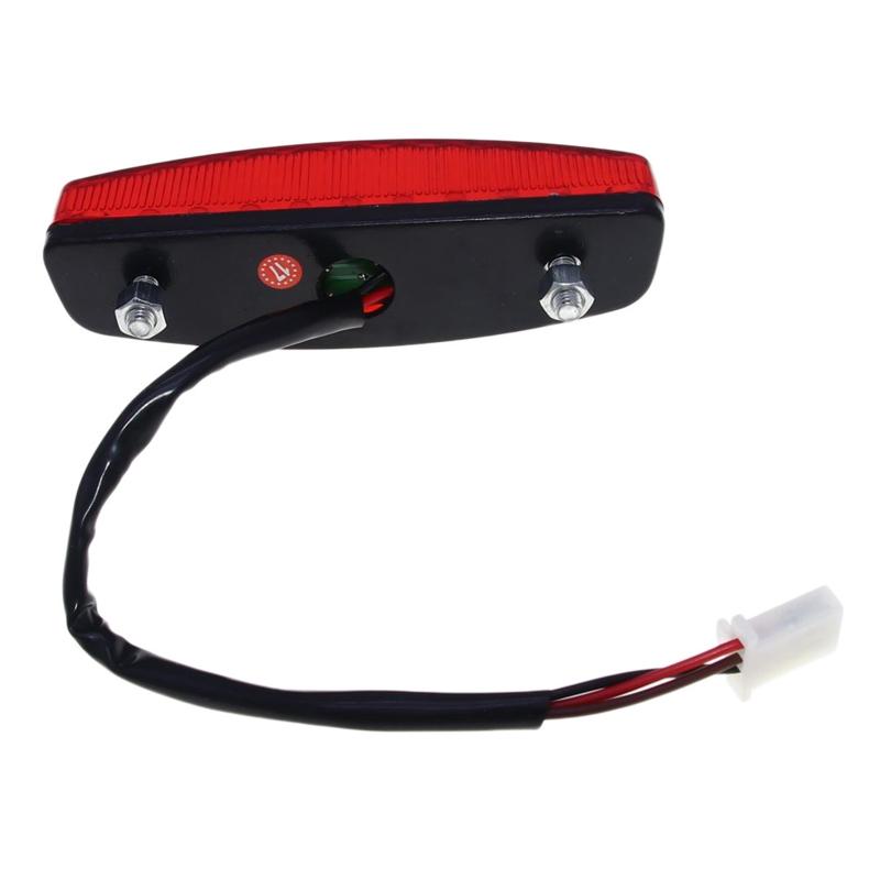 LED 3Wire 12V Brake Stop Light License Taillight Red For ATV Off-road Motorcycle Running Tail Light Universal 12V Red