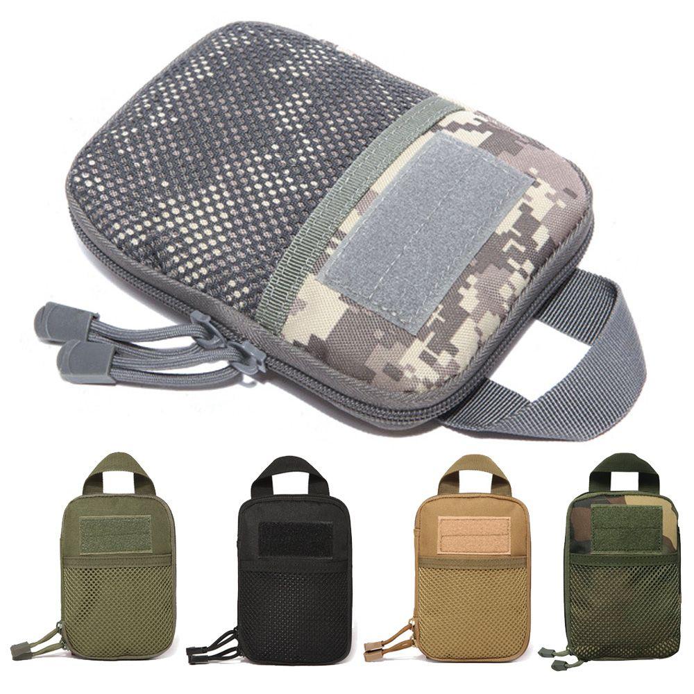 Zipper Nylon Wallet EDC Molle Pouch Belt Bag Waist Pack Phone Bag