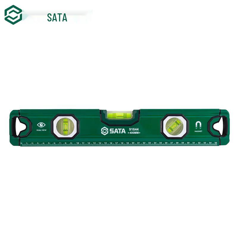 SATA 91644 Magnetic 3-Bubble Spirit Level 400mm
