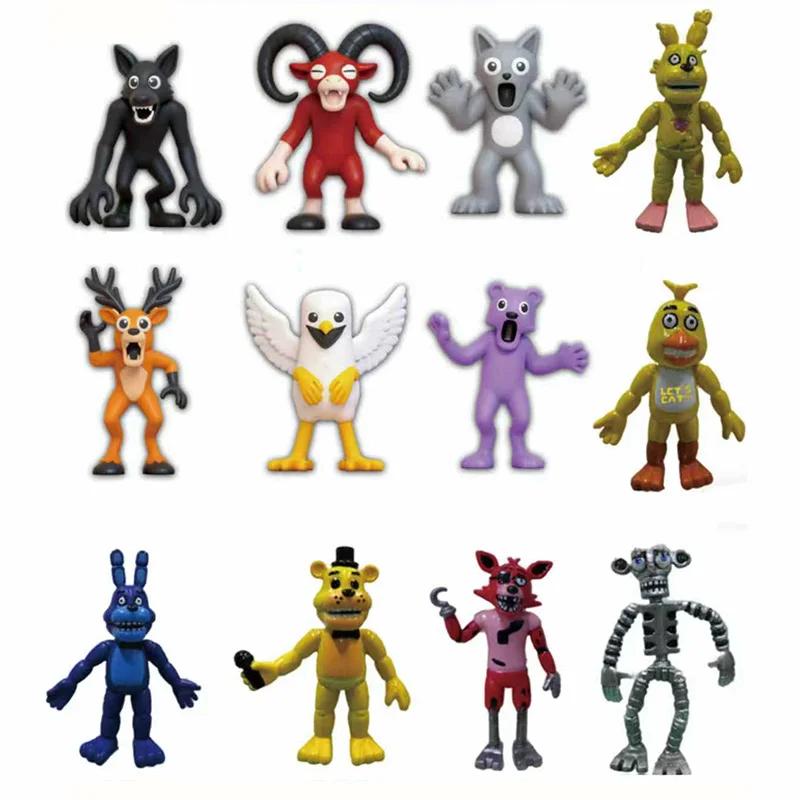 18pcs/Set 99 Nights In the Forest Figurines Set Plastic Toy Gift Owl Goat Wolf Deer - Forest Animal And Nature Theme Collectible