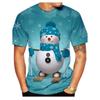 Christmas Men's T-Shirt Cute Santa Claus Pattern Short Sleeve T-Shirt Holiday Fashion Top Tees Casual Comfortable Men's Clothing