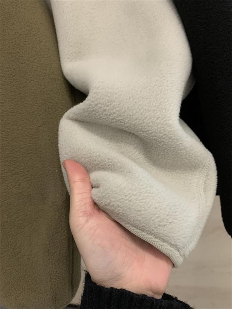 Men's 600G Double-Sided Fleece Hooded Jacket for Fall and Winter