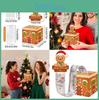 Festive Christmas Gingerbread House Wrapping Box Paper Material Occasion Special