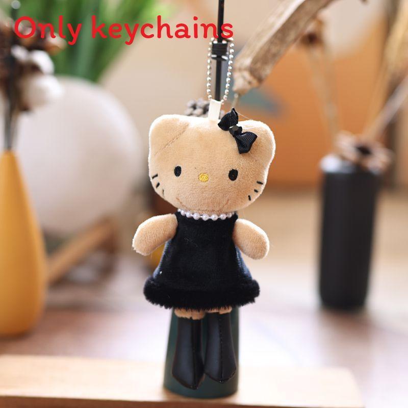 Keychain Plush Doll Wearing Dress And A Pearl Design Necklace