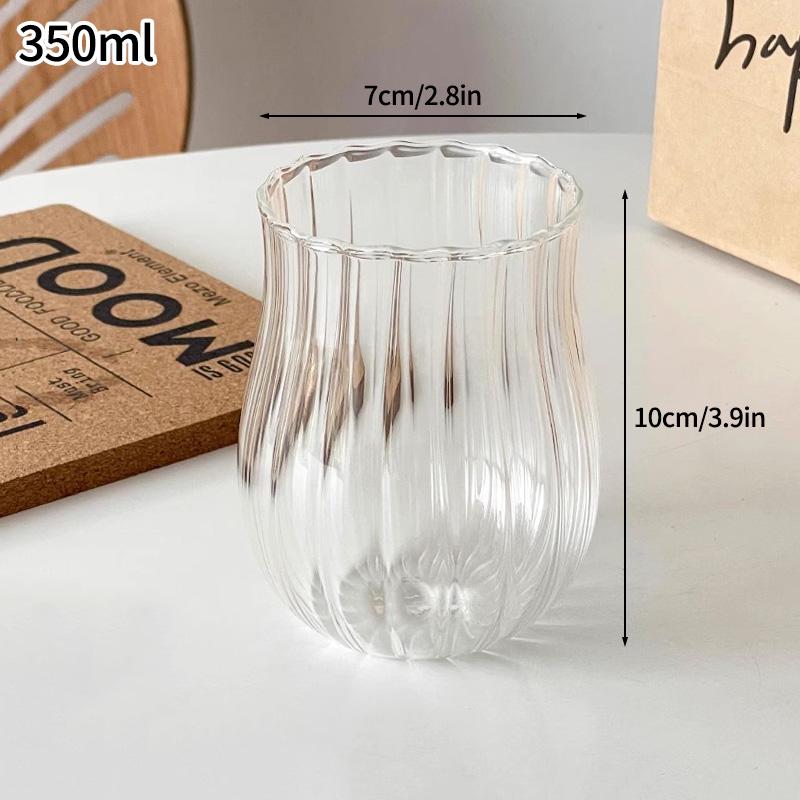 Cold Coffee Cups Aesthetic Glass Cup Water Bottle Glasses for Drink Decorative Drinkware Cocktail Glass Kitchen Drinkware
