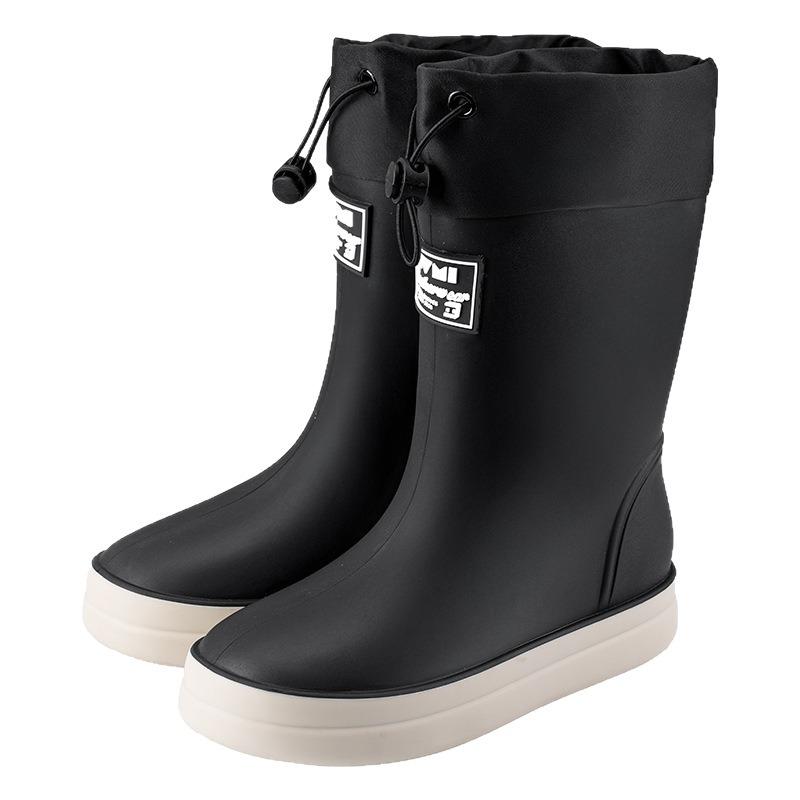 Neue Mode Kinder wasserdichte Schuhe Jungen und Mädchen Regenstiefel Kinder Bündel weiche Sohle Kleber rutschfest mittlerer Schaft Regenschuhe