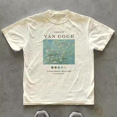 Almond Blossom Shirt | Vintage Art Graphic Tee | Japanese Minimalist Unisex Streetwear T-Shirt
