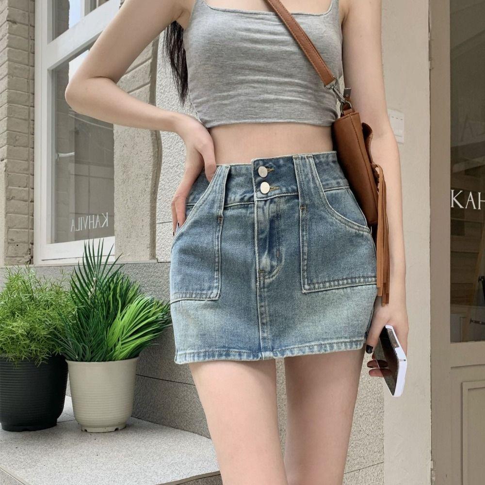 

Y2K Short Skirt A-line Mini Skirt Casual Package Hip Skirt Girl