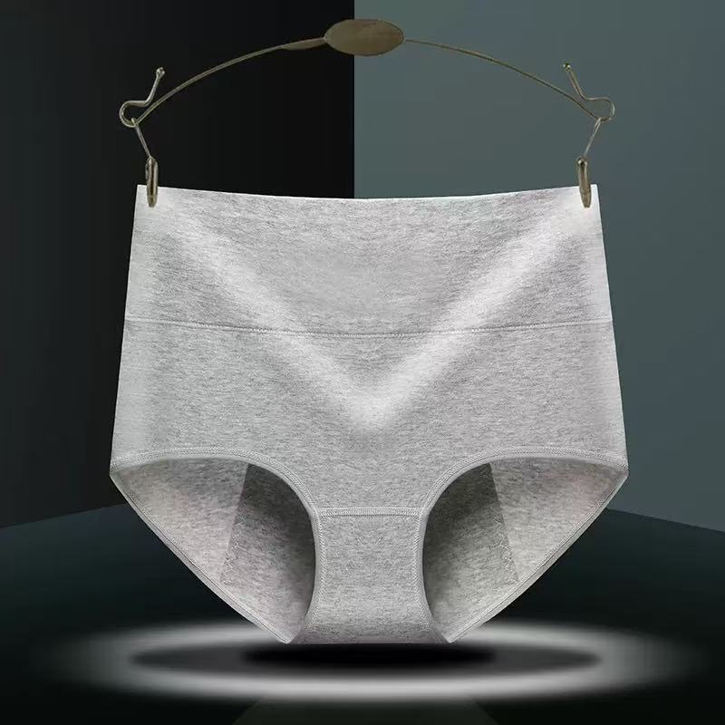 Large Size Female Spring and Autumn Maternal Period Leak-proof Loose Cotton High Waist Triangle Briefs