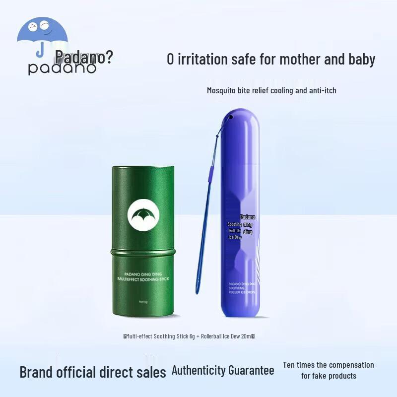 Padano Comfrey Balm (6g) & Ice-Cool Roller (20ml) for Insect Bites