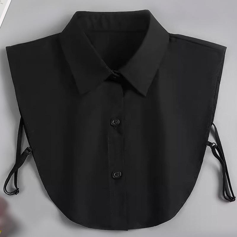 Graue Bluse mit falschem Kragen Elegante Bluse mit Rüschenkante Vielseitiges Hemd für Erwachsene Exquisites einfarbiges Hemd Einzelverpackung Hemd