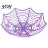 High-quality Spider Web Bowl Halloween Basket, Plastic Cobweb Design Fruit Serving Bowl, Treat Festive Decor or Trick Candy Holder for Dinner