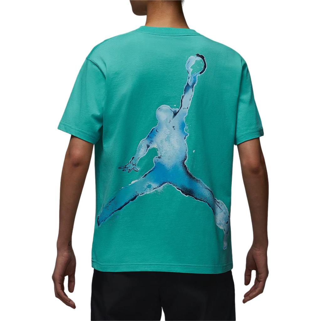 Nike Printed Pattern Loose Fit Round Neck Short Sleeve T-Shirt Women Tops Washed-Blue HJ0188-392