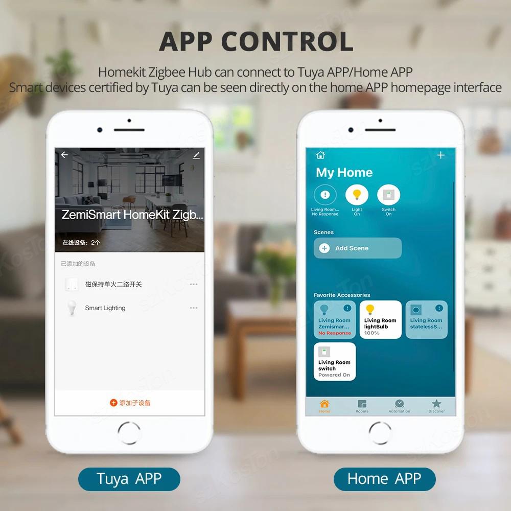 HomeKit Zigbee Hub Gateway Smart Home WiFi Drahtlos Kabelgebunden Brücke Tuya Smart Life Funktioniert mit Apple HomeKit Alexa Google