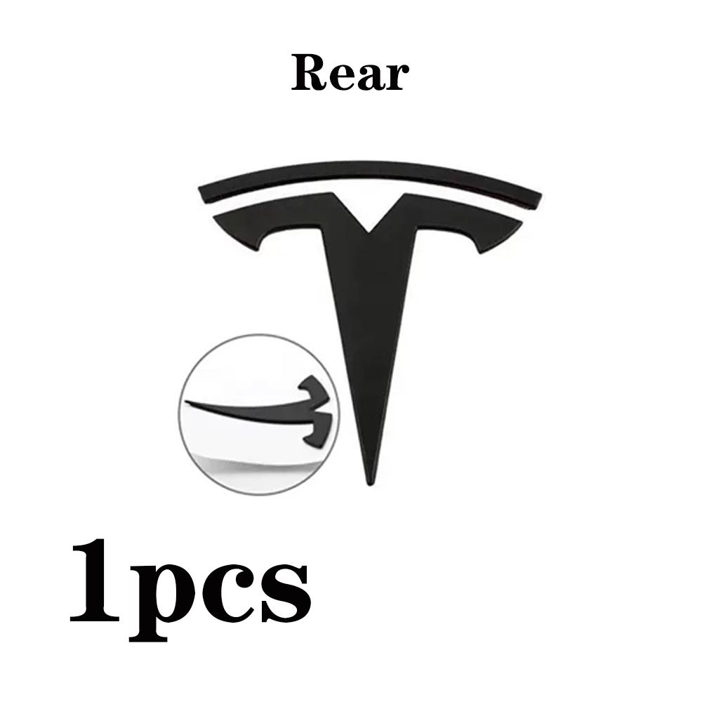 IASD9 1pcs ABS for Tesla Model 3 Mode Y Car Front Hood Logo Cover Emblem Sticker Styling Auto Body Rear Trunk Badge Accessories