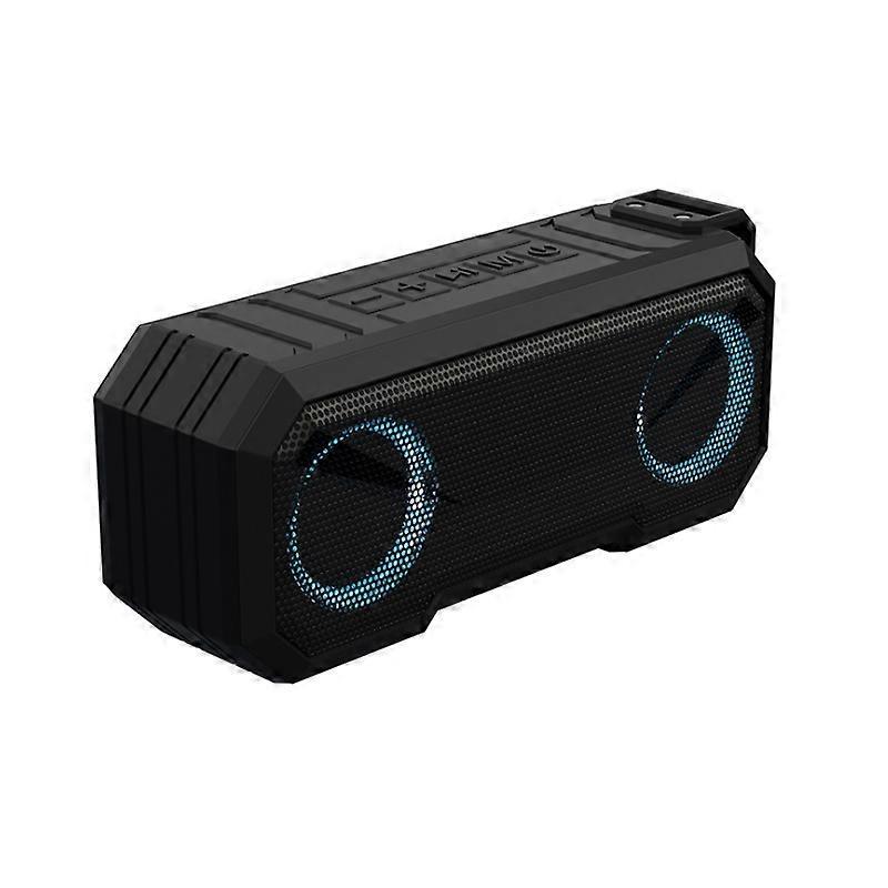IPX7 Waterproof, Dustproof and Shockproof Bluetooth Speaker Dual Drive Portable Home Wireless AudioBlack