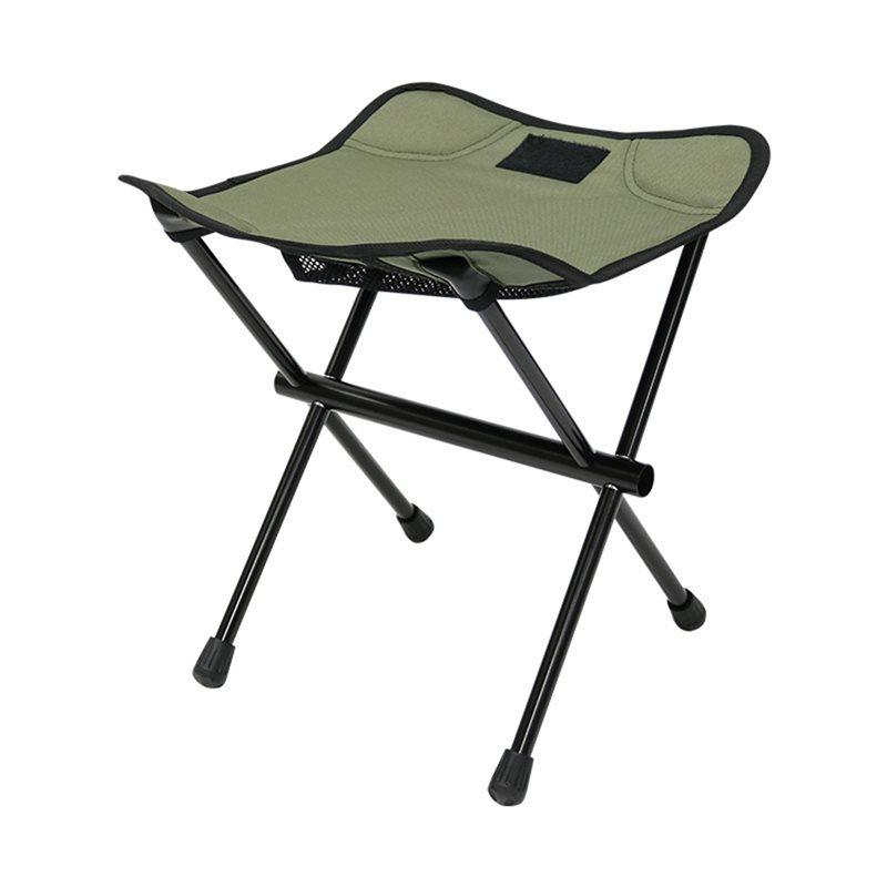 SHGO-Folding Stool Ultralight Portable For Outdoor Activities, For Camping, Fishing, And Queuing Green