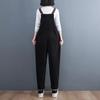 Autumn and Winter Washed Corduroy Overalls Female Fat Sister Sweet Straight Solid Color Multi-pocket Casual Jumpsuit