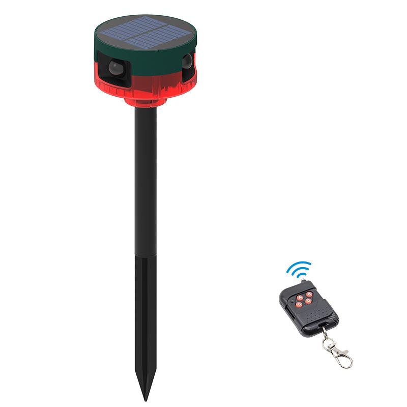 Solar-Powered 360° Infrared Motion Alarm & Light Animal Repeller with Voice Speaker