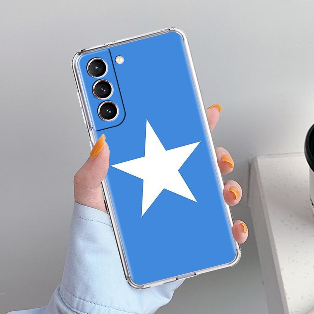Phone Case For Samsung Galaxy S26 S25 S24 S23 S22 Ultra S20 S21 FE 5G Plus Soft Clear Cover Somali Somalia National Flag