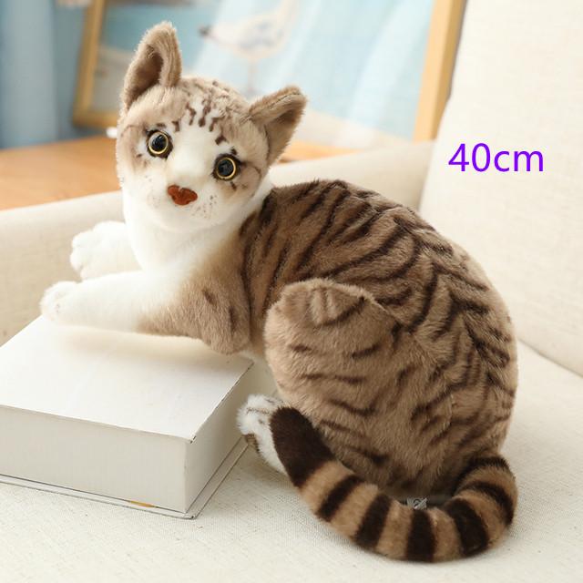 Gatti Siamesi Peluche Realistici Giocattolo Gatto Americano Shorthair Bambola Gatto Carina Giocattoli per Animali Domestici Decorazione Casa Regalo Per Ragazze compleanno