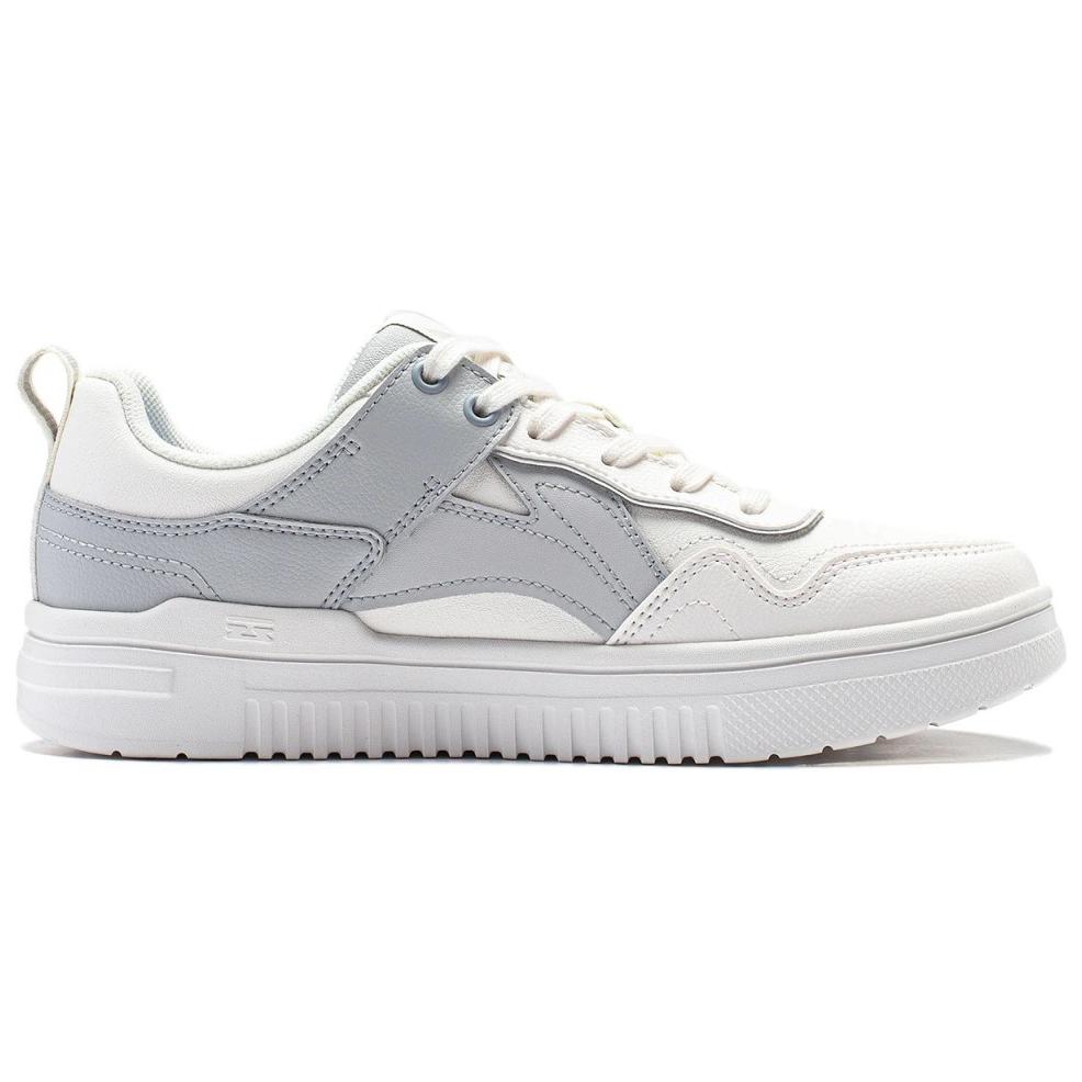 Li Ning Dämpfung, Abriebfeste Low-Top-Skateboard-Schuhe Damen Weiß Grau AGCU388-1