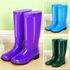 High tube rain shoes women's non-slip water shoes women's long tube fashion rain boots beef tendon sole overshoes adult waterproof water boots