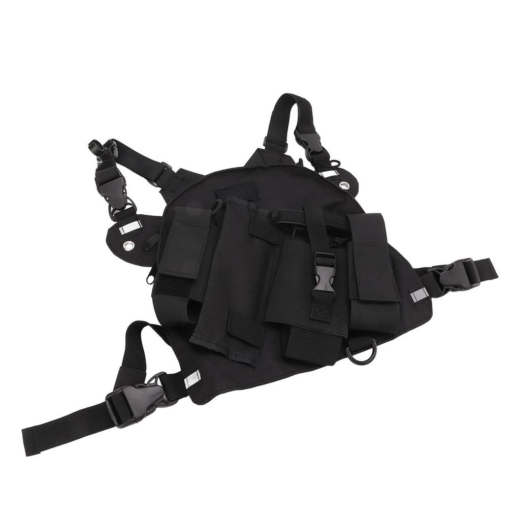 Radio Chest Harness Large Store Space Oxford Cloth Adjustable Chest Bag Universal for 2 Way Radio