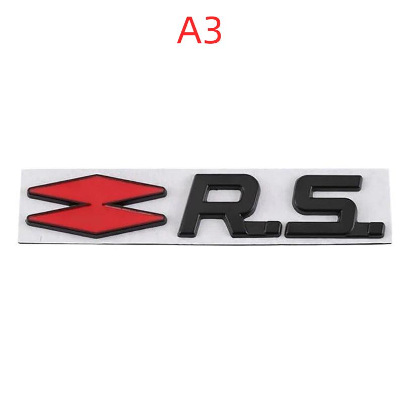 3D Car Metal  RS Line Logo Decals Emblem Badge Sticker For Logan Clio Megane 2 3 4 Kangoo Koleos Captur Twingo Duster