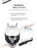 Universal Full Face Motorcycle Helmet with Dragon Horn for Men & Women