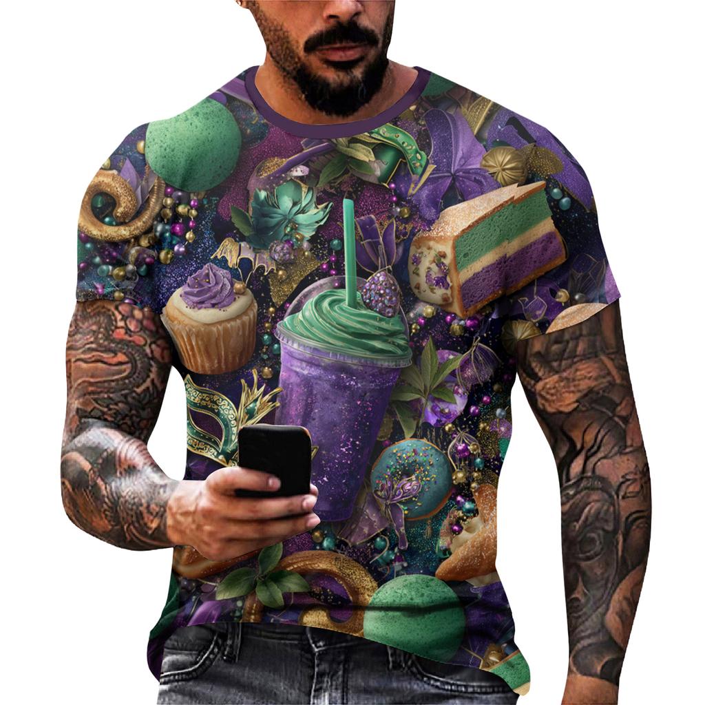 Men's Casual Round Neck Short-Sleeve T-Shirt
