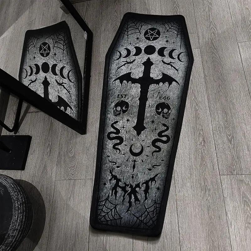 3D Embossed Human Body Optical Illusion Runner Rug Realistic Sculpture Non Slip Study Hallway Creative Floor Mat