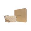 Coach Nolita 19 Classic Monogram Print Coated Canvas And Leather Clutch Bag Women Clutch Bag Beige Khaki C3308-IMDQC