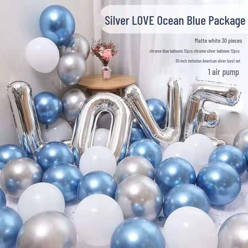 Romantic LOVE Balloon Set for Proposal, Birthday, or Wedding Room Decoration