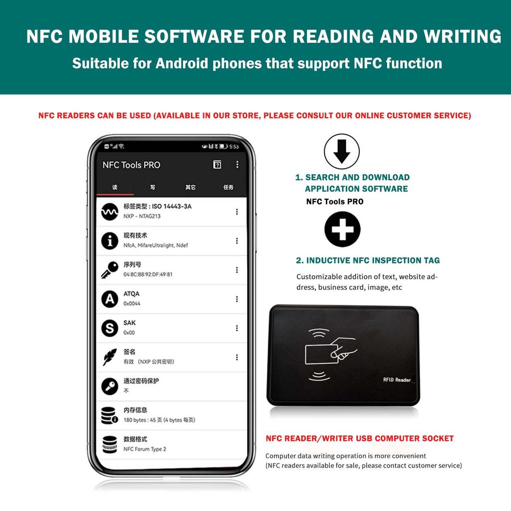 Cartão Epóxi NTAG213-Cartão Epóxi NFC