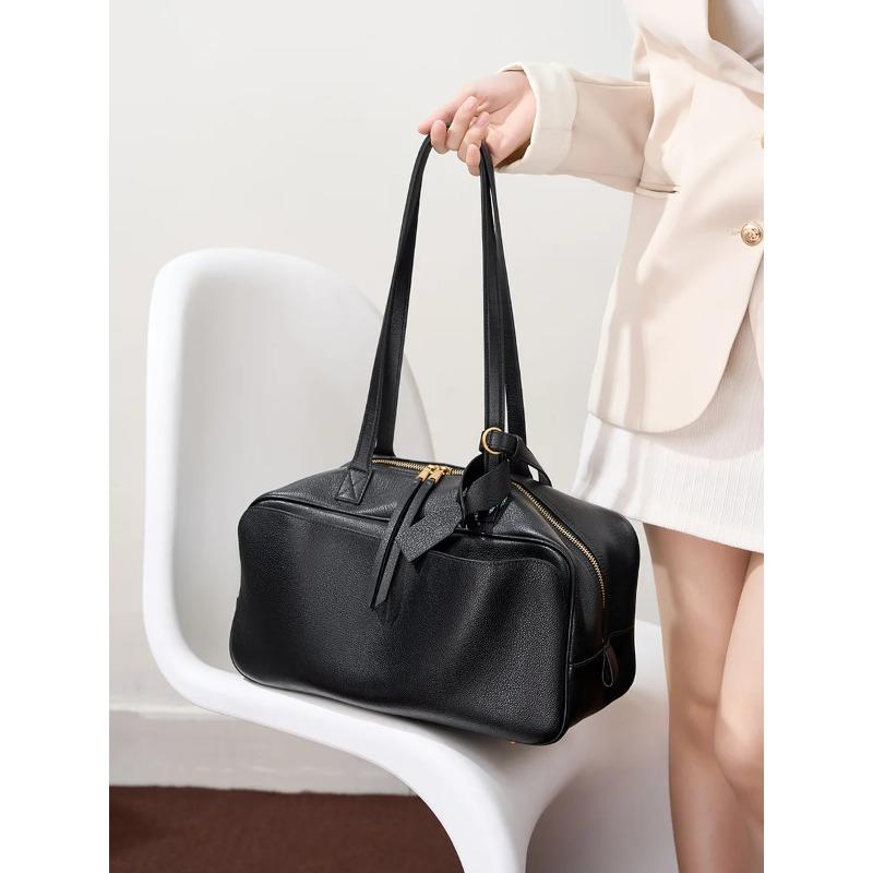 2026 cowhide big bag Bost pillow bag premium sense niche underarm bag women's leather new large capacity shoulder bag