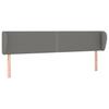 Headboard with Ears Dark Gray 203 x 23 x 78 88 cm Fabric