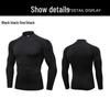 Men's High Neck Long Sleeve Quick-Dry Sports Bodysuit for Football & Basketball Training