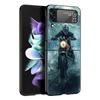 Phone Case for Samsung Galaxy Z Flip 3 4 5 6 7 Folding Black Shell For Samsung Z Flip4 Flip5 PC Hard Cover Cool Motorcycle
