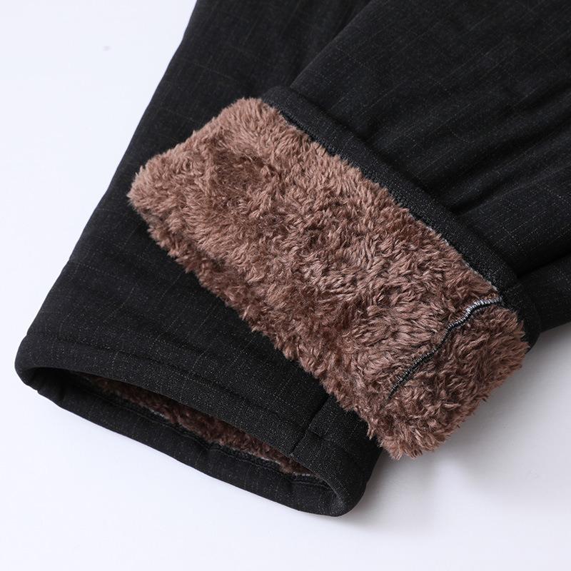 Middle-aged Women's Pants Autumn and Winter Mother Pants Piled and Thickened Outer Wear Cotton Pants Loose Straight Elderly Grandma Thermal Pants