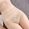 Wave Stripe Postpartum Body Shaper Lace Flower Tummy Control Underwear Butt Lifter Briefs  Women