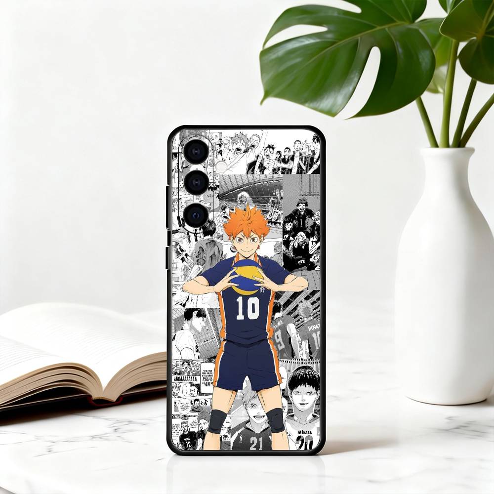 

S-Shoyo H-Hinata BOY H-Haik-yu Phone Case Black Silicone Soft For Samsung Galaxy A73,A72,A71,A70,A53,A52,A51 Samsung a12