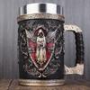 600ML Cup Universal Danegeld Tankard Mug Viking Unique Design Mugs Stainless Steel Insert Resin Beer Cup Party Halloween Gift