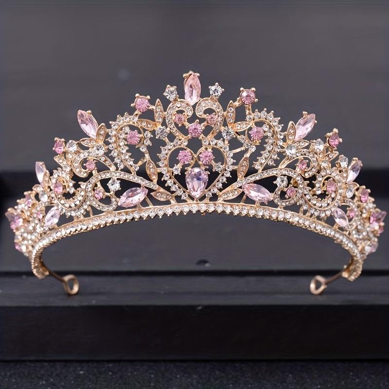 Set de cercei colier coroană de cristal de lux Set de bijuterii de mireasă cu strasuri Accesorii de păr pentru nuntă de mireasă Set de tiare pentru coroană