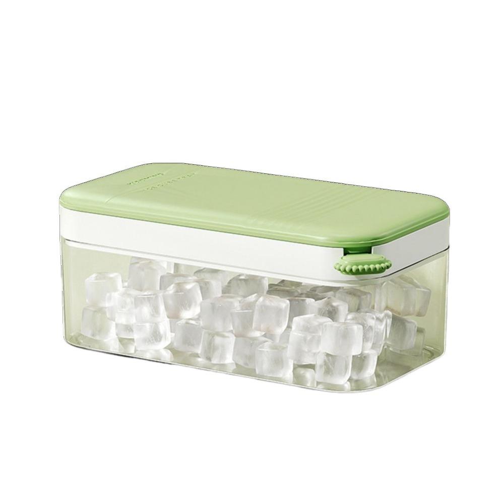 

Large Capacity 32 Grids Ice Cube Tray Flip Ice Cube Molds Durable Ice Mould Storage Box DIY зелёный