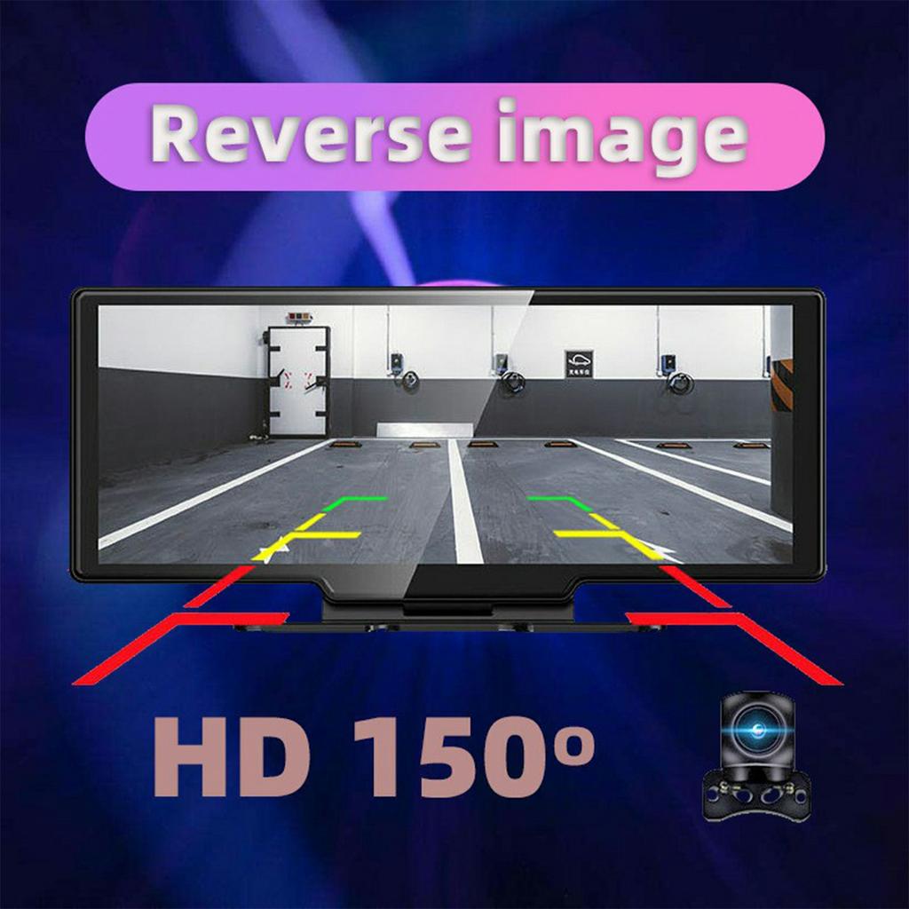 For Car Dashboard 10.26 Inch Touch Screen CarPlay Android Auto FM Transmitter with Rearview Camera