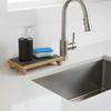 Tierra de Diatomeas Piedra Absorbente de Agua Bandeja Secado Rápido Estante de Bambú Encimera Fregadero Cocina Bandeja Moldes Resistente Base Antideslizante